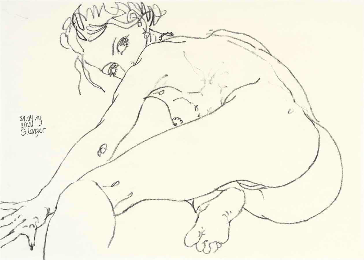 Female Nude, Symbol by Gunter Langer
