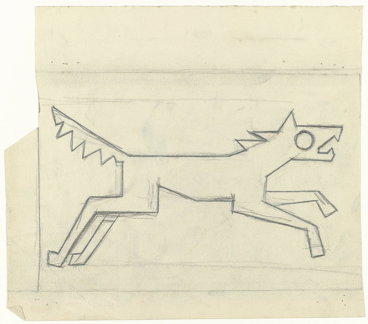 Dog Running to the Right by Gust van de Wall Perné
