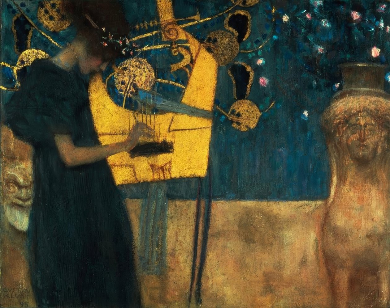 The Music by Gustav Klimt: Premium art reproduction