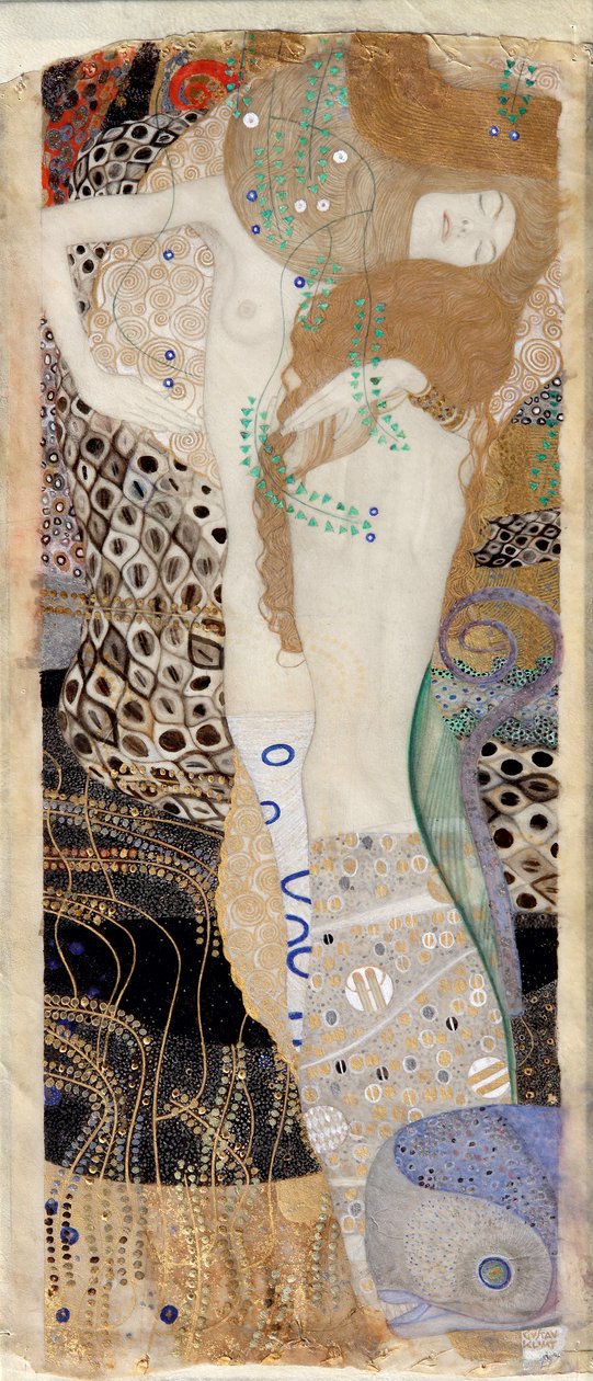 Friends (Water Serpents I) by Gustav Klimt: Fine art print