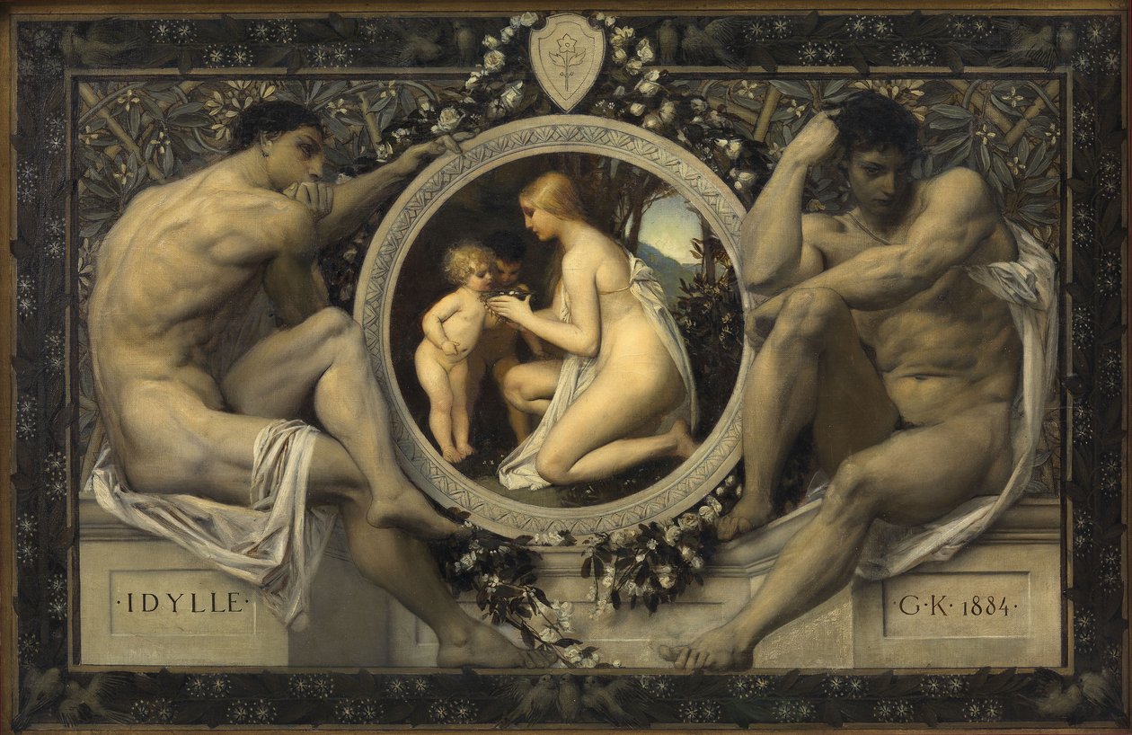 Idyll (Template for: Gerlach & Schenk, Allegories and Emblems, No. 75) by Gustav Klimt