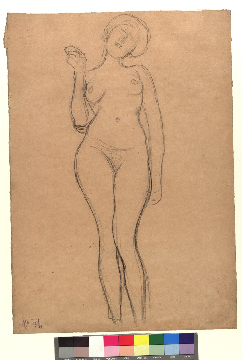 Standing Female Nude by Gustav Klimt