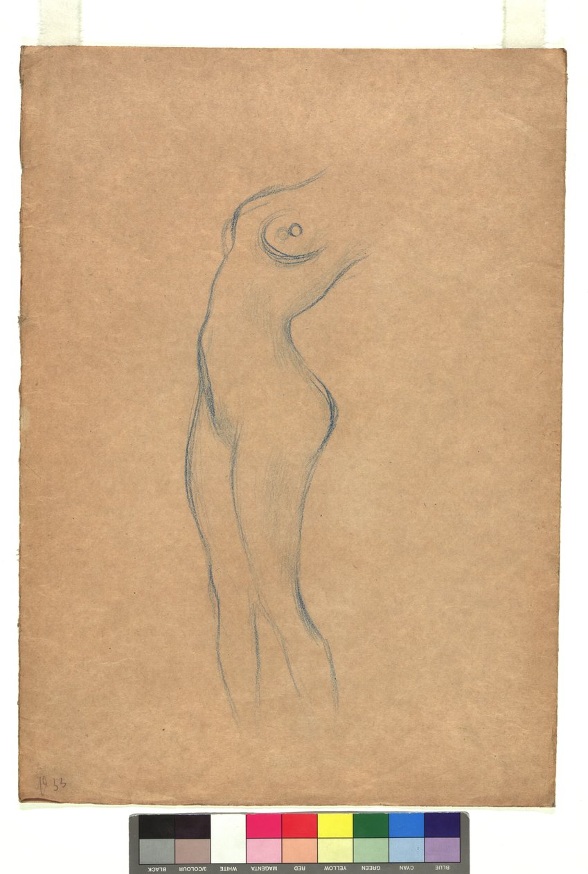 Study of a Standing Female Nude Facing Left by Gustav Klimt