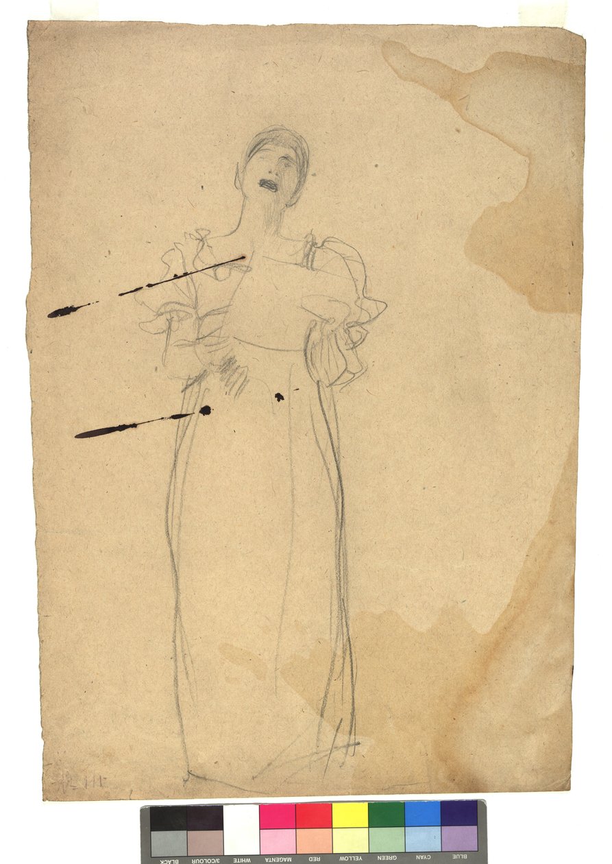 Study for a Standing Singer by Gustav Klimt