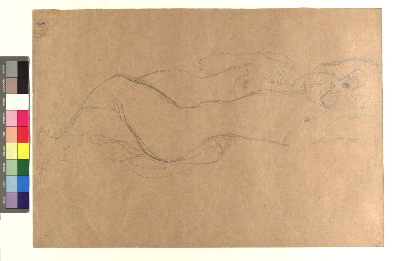 Two Reclining Female Nudes by Gustav Klimt