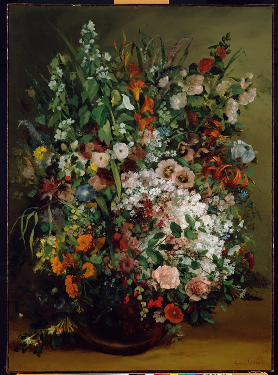 Bouquet of Flowers in a Vase by Gustave Courbet
