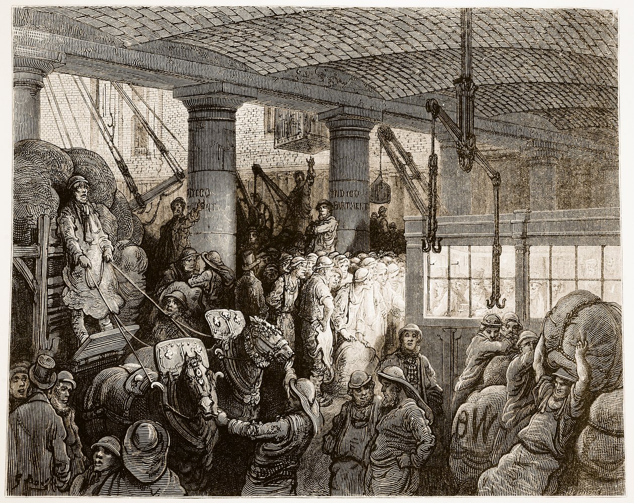 A Riverside Street, from 'London, a Pilgrimage', written by William ...