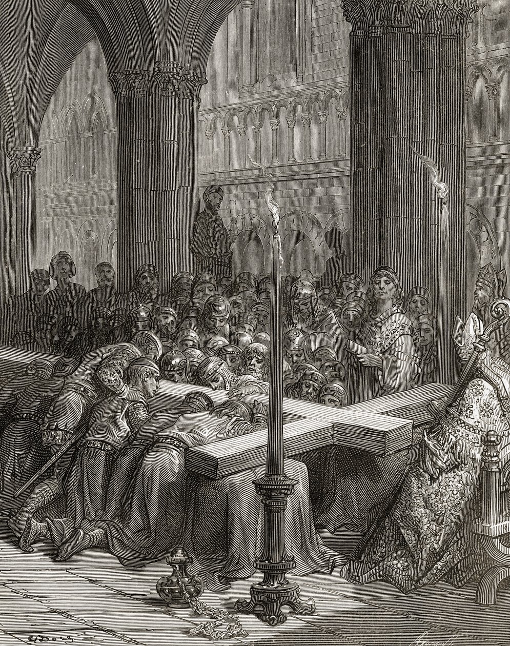 Discovery of The True Cross, illustration from 