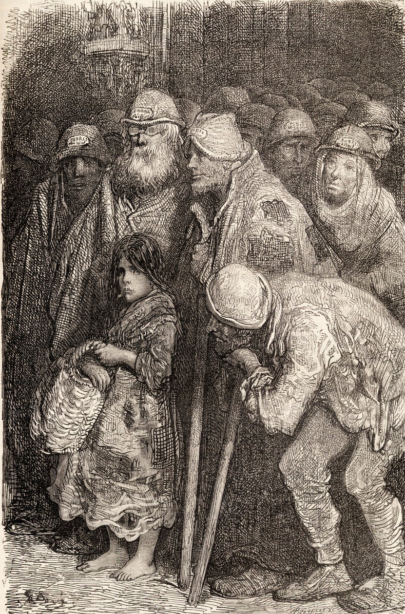 Spanish Beggars from Burgos, Spain in the 19th Century, 1878 by Gustave Dore