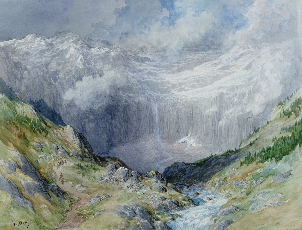 The Cirque at Gavarnie, 1882 by Gustave Dore