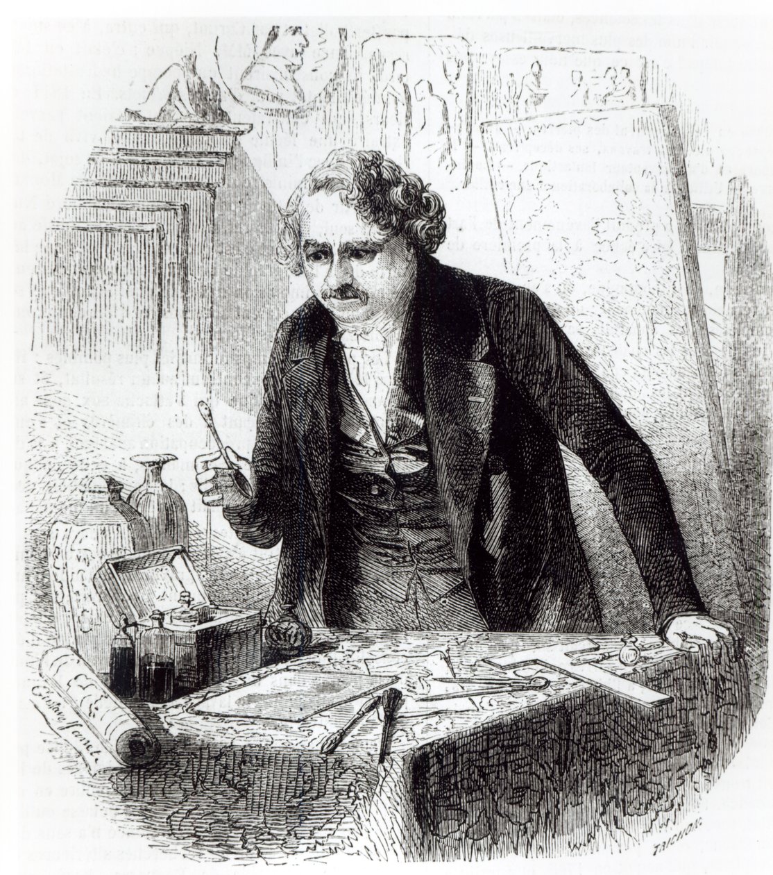 Daguerre Discovers the Effect on a Spoon Left by Accident on an Iodized Silver Plate by Gustave Janet