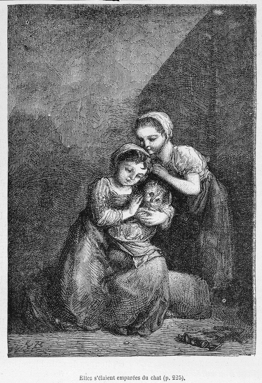 Cosette and Her Friend and the Cat - in 