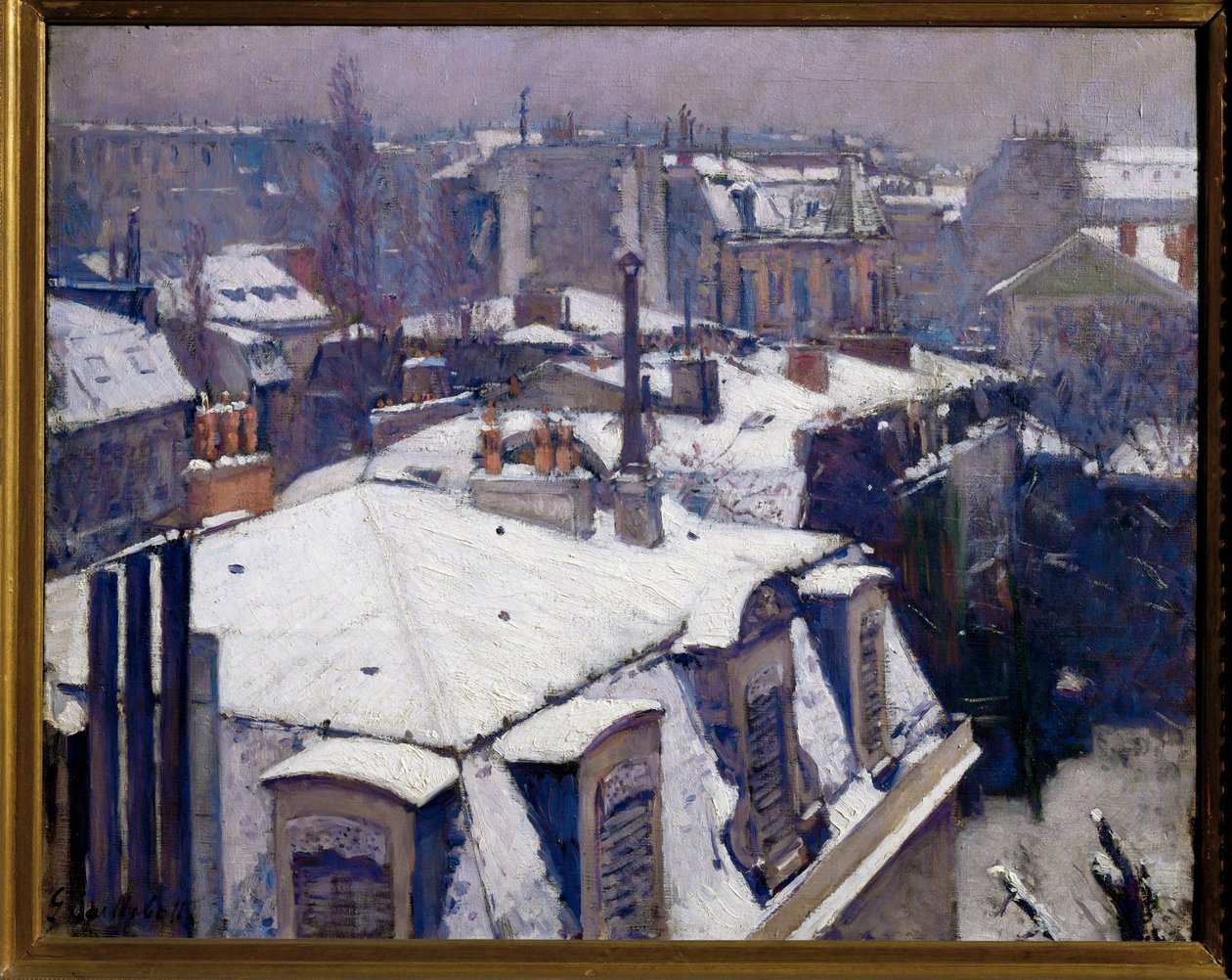 Snow on Roofs by Gustave Caillebotte