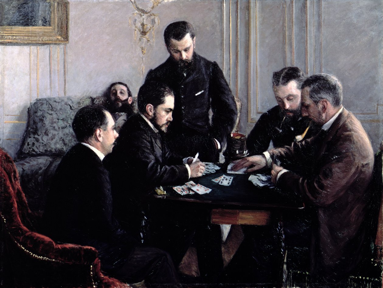 The Bezique Game, 1881 by Gustave Caillebotte