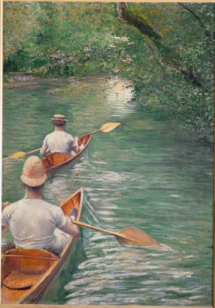 The Canoes by Gustave Caillebotte