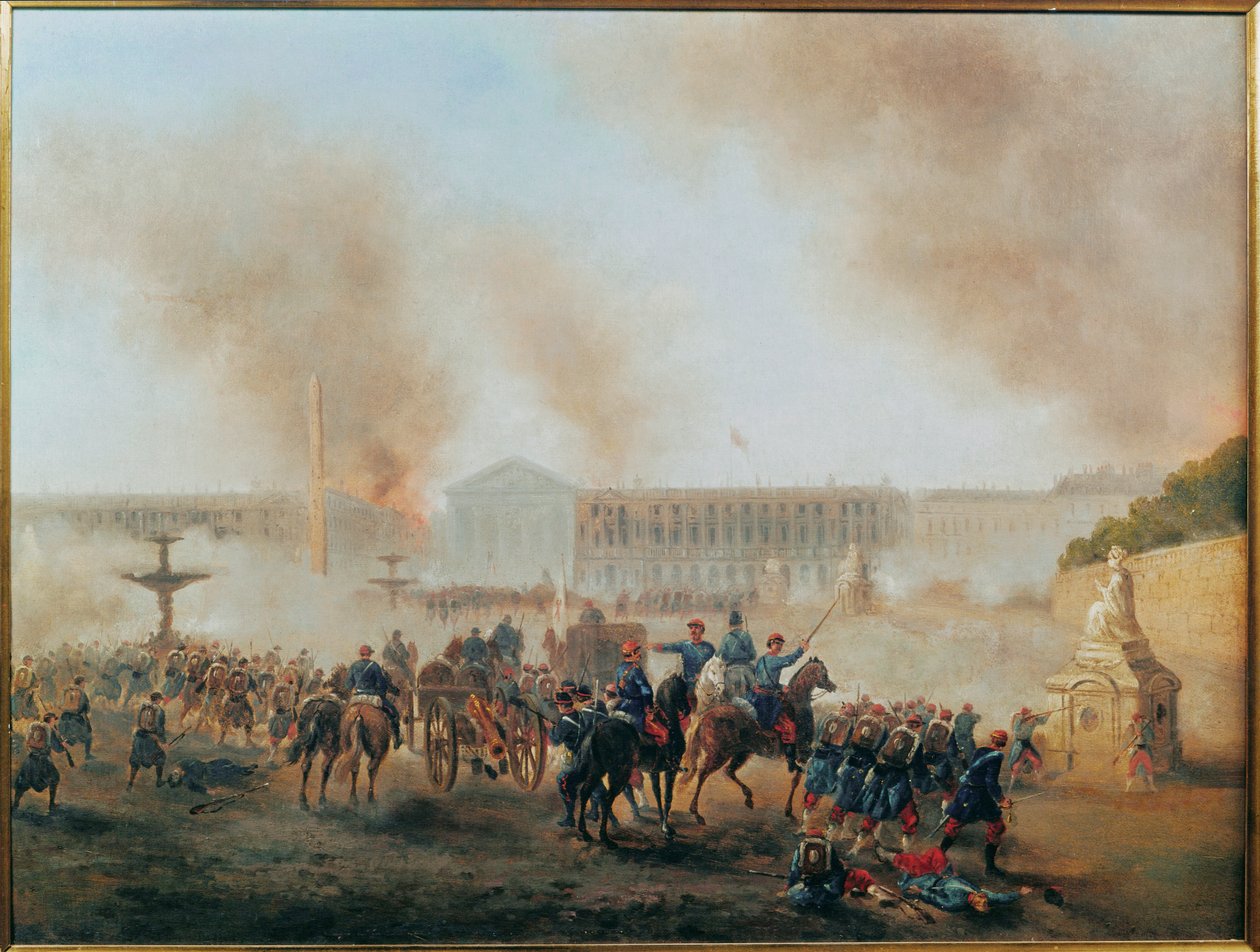 The Commune: Battle in the Place de la Concorde by Gustave Clarence Rodolphe Boulanger
