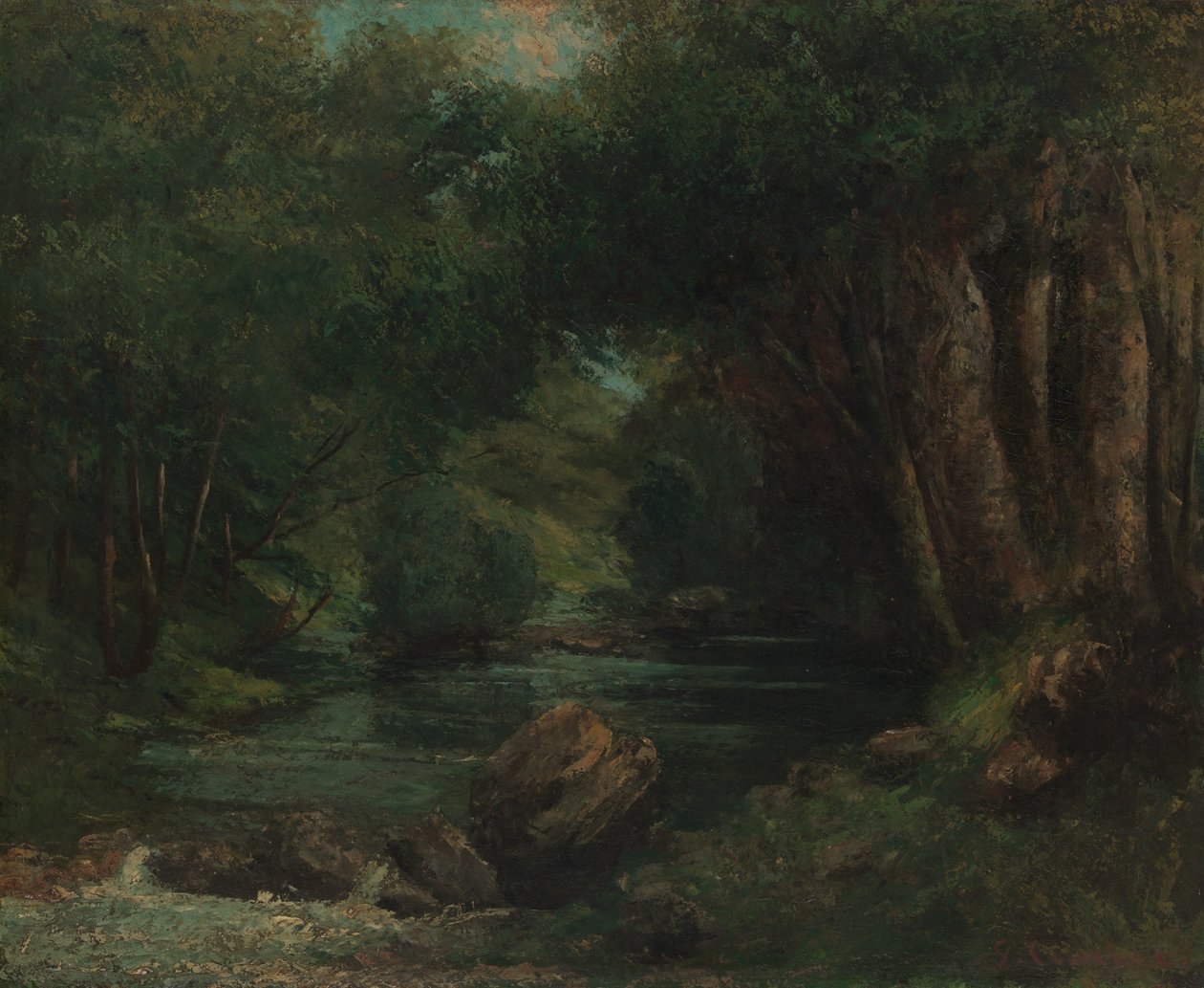 A Brook in the Forest, ca. 1868-77 by Gustave Courbet