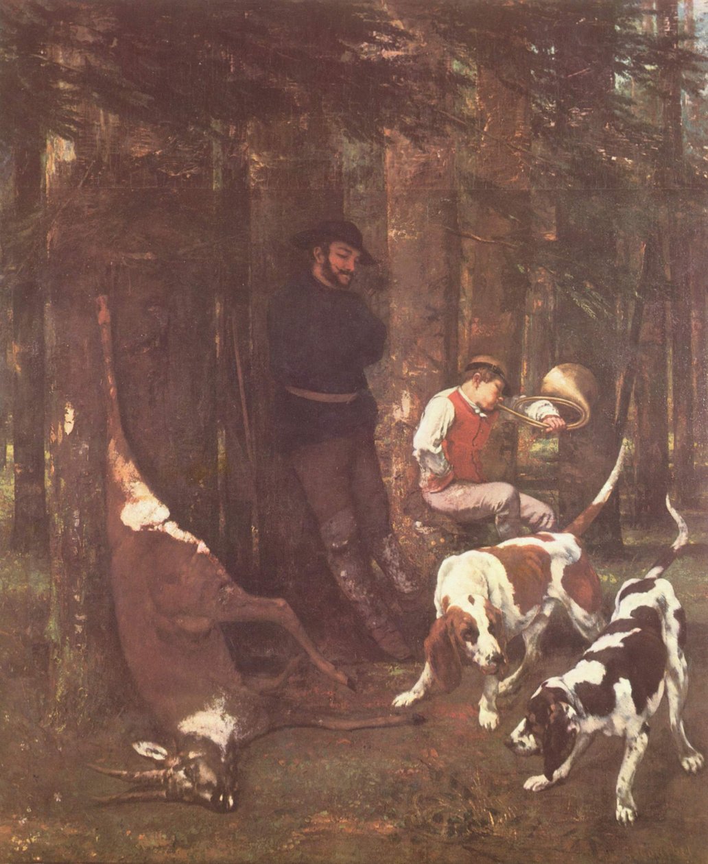 The Prey (Hunting with Dogs) by Gustave Courbet