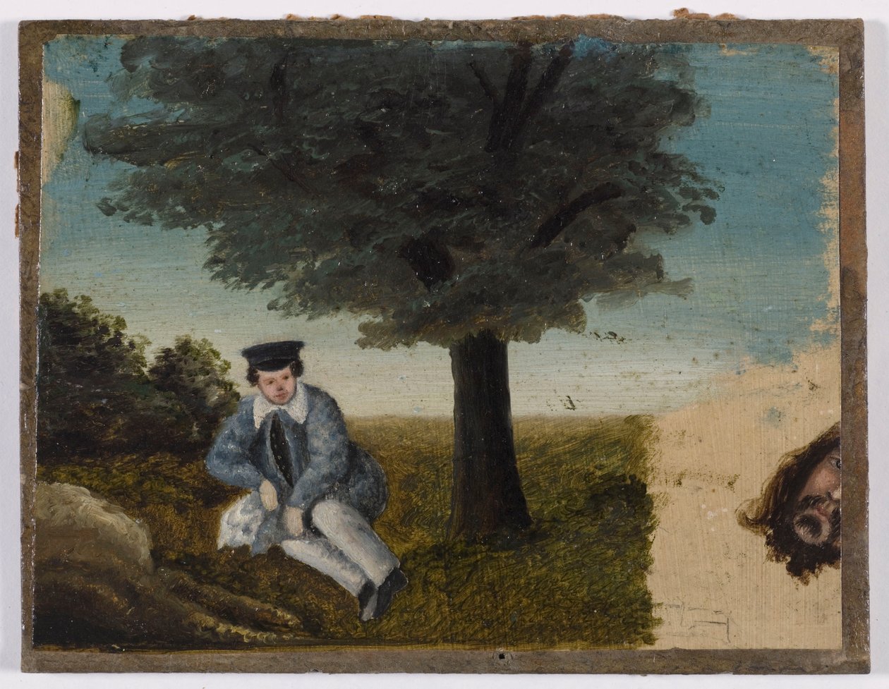 Self-Portrait of Gustave Courbet at the Age of Fourteen; Fragment of Bearded Head by Gustave Courbet