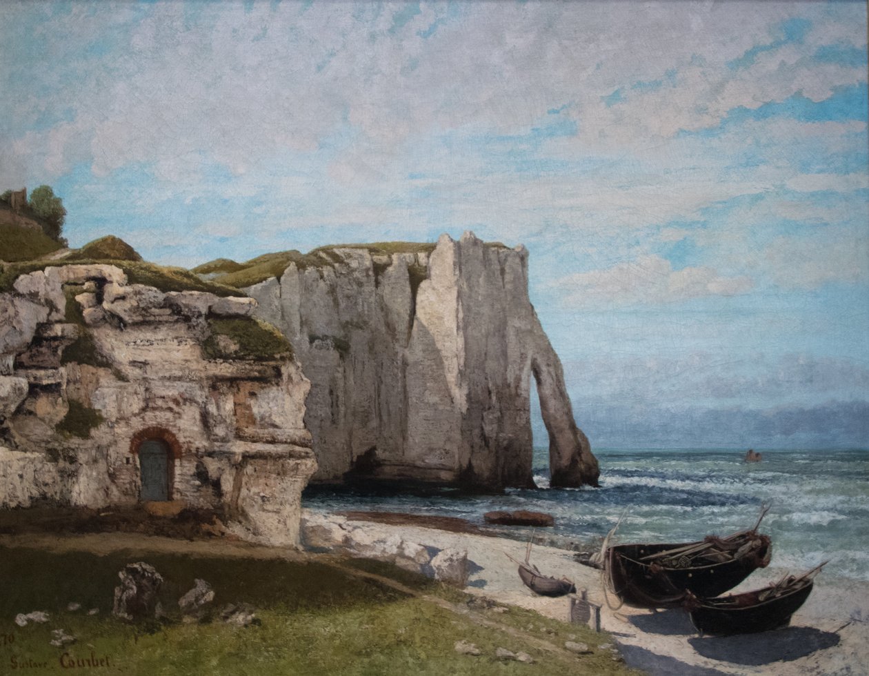 The Cliff of Étretat After the Storm by Gustave Courbet