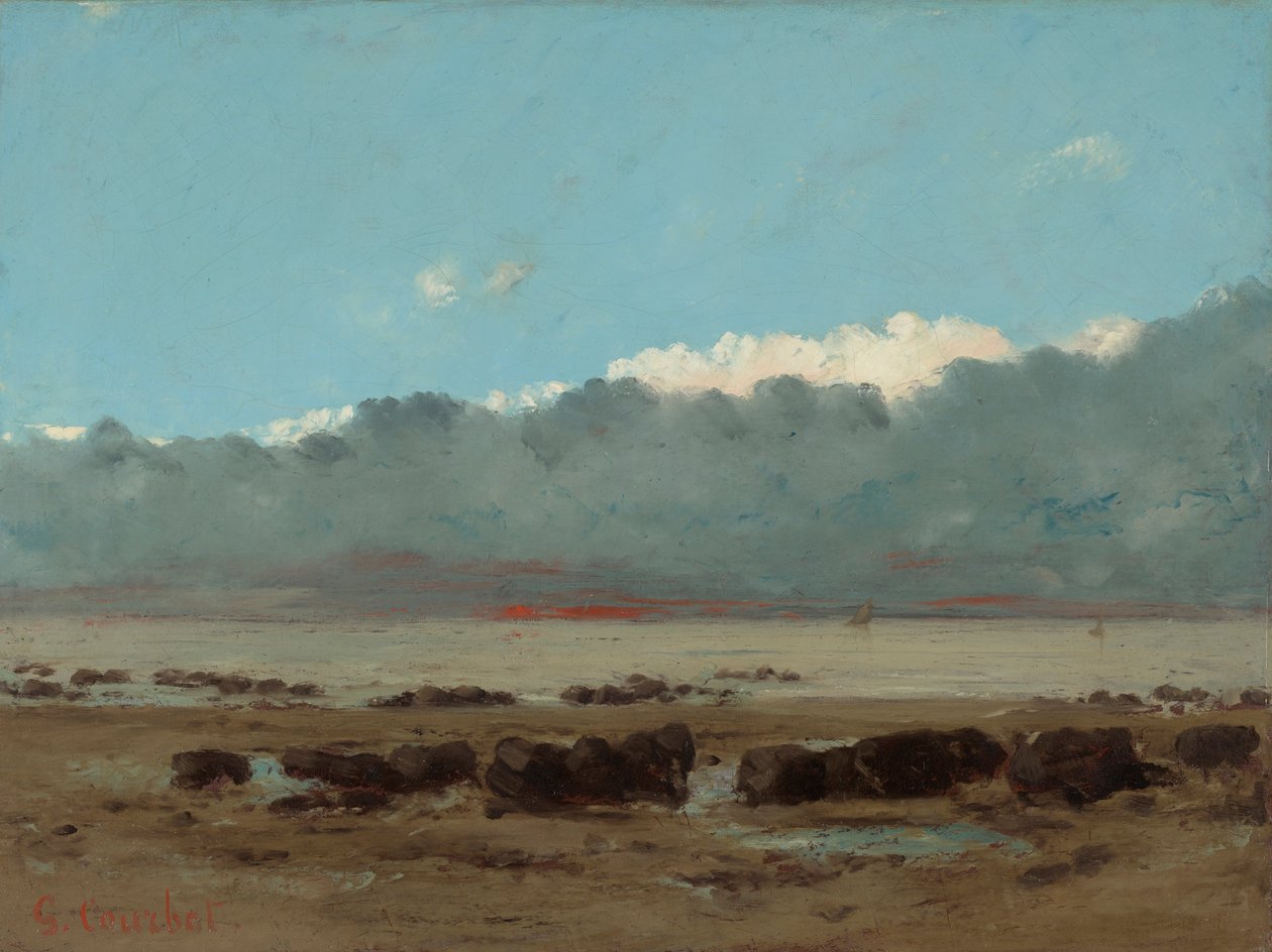 Black Rocks near Trouville by Gustave Courbet