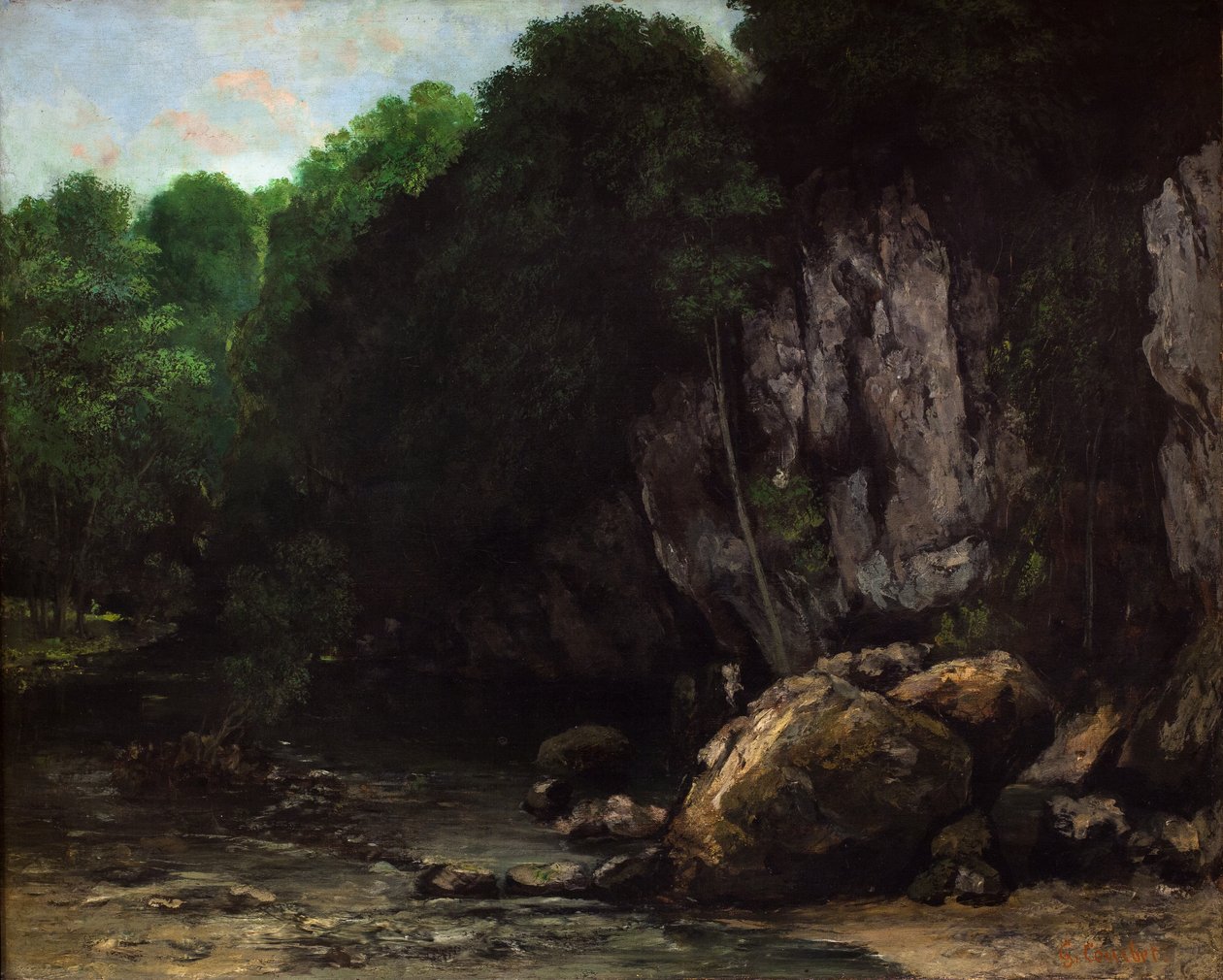 The Brook of the Black Well, 1865 by Gustave Courbet