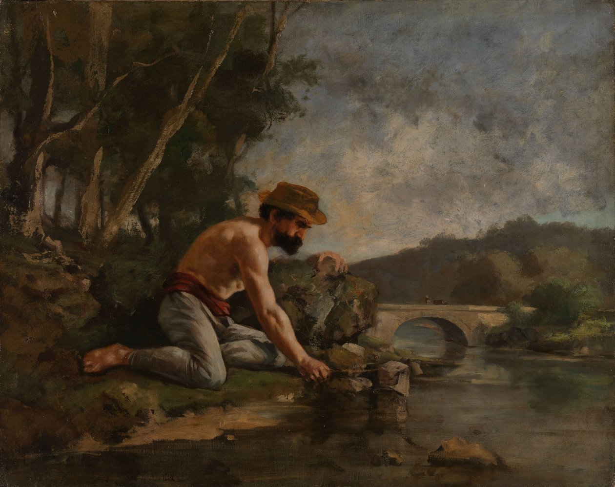 The Fisherman by Gustave Courbet