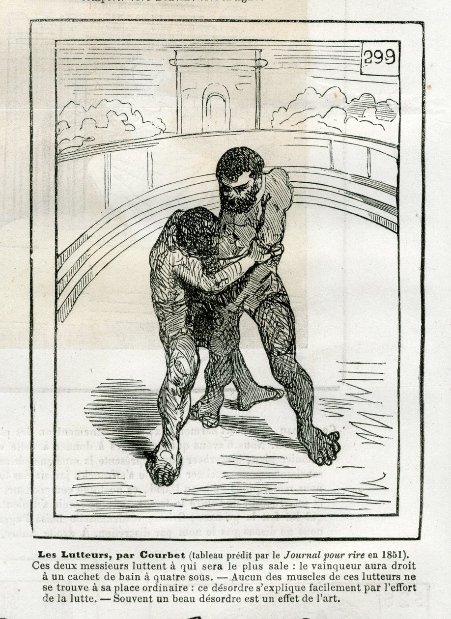 The Wrestlers by Gustave Courbet Buy fine art print