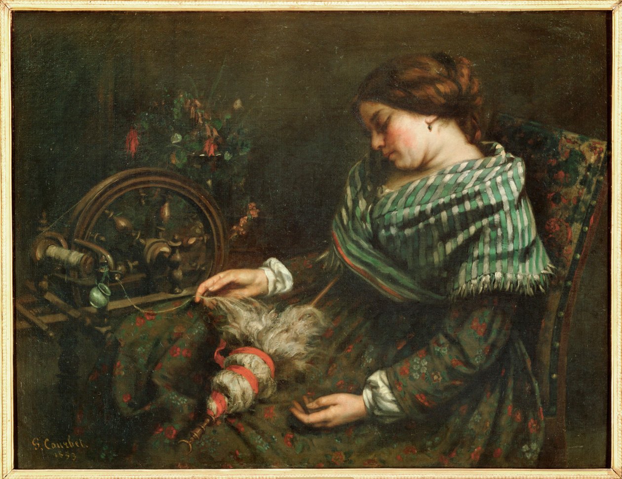 The Sleeping Spinner by Gustave Courbet