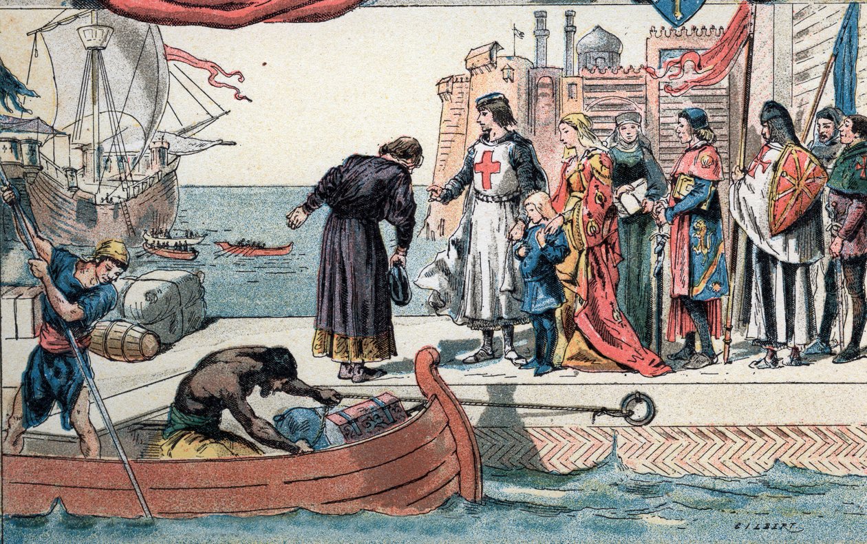 Seventh Crusade: King of France Louis IX Leaving Saint John of Acre to