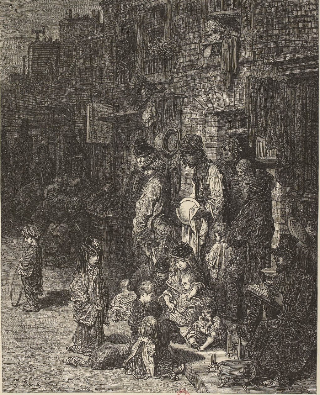 Wentworth Street Whitechapel - London, a Pilgrimage by Gustave Dore