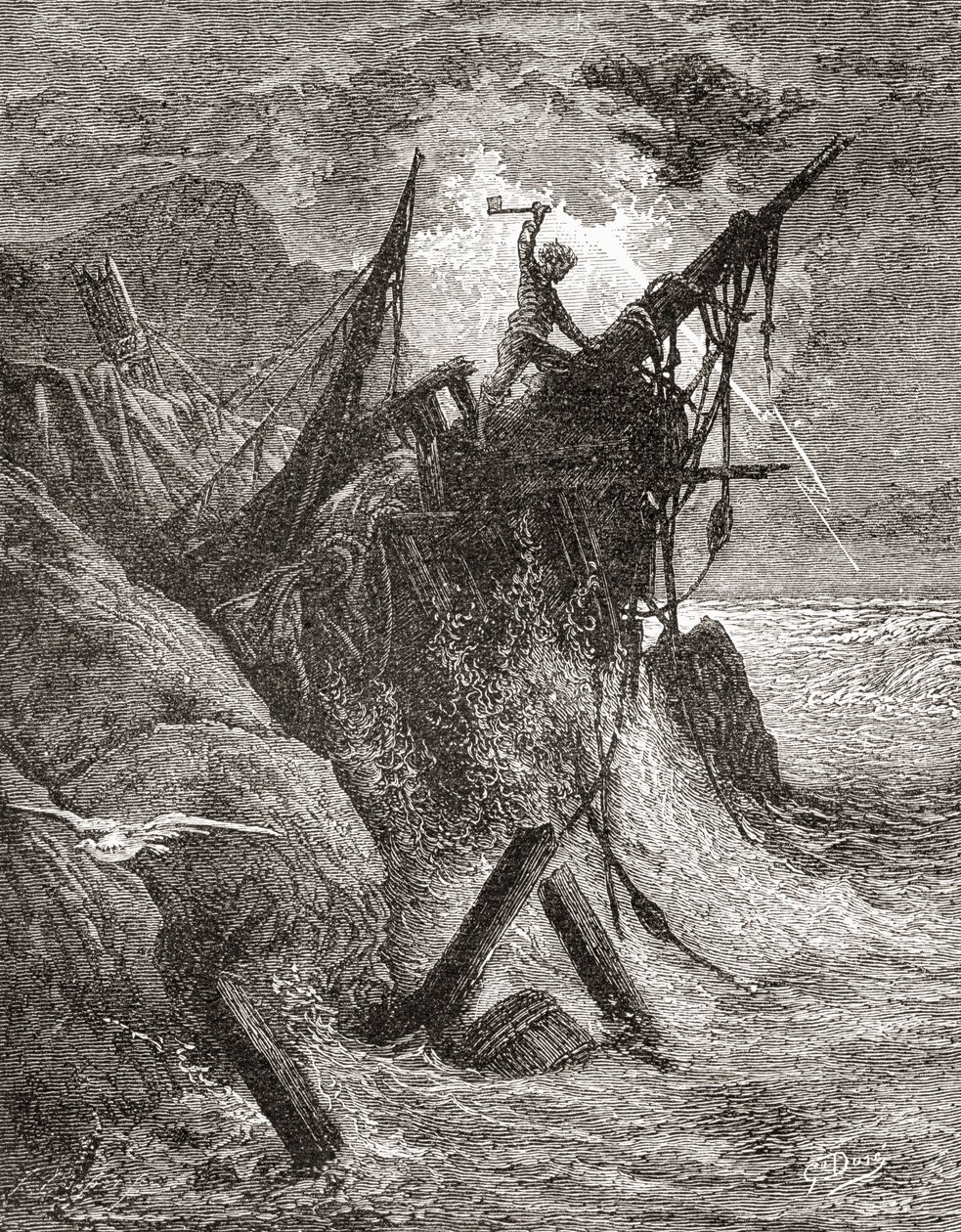 After an original work by Gustave Dore for the book The Toilers of the ...