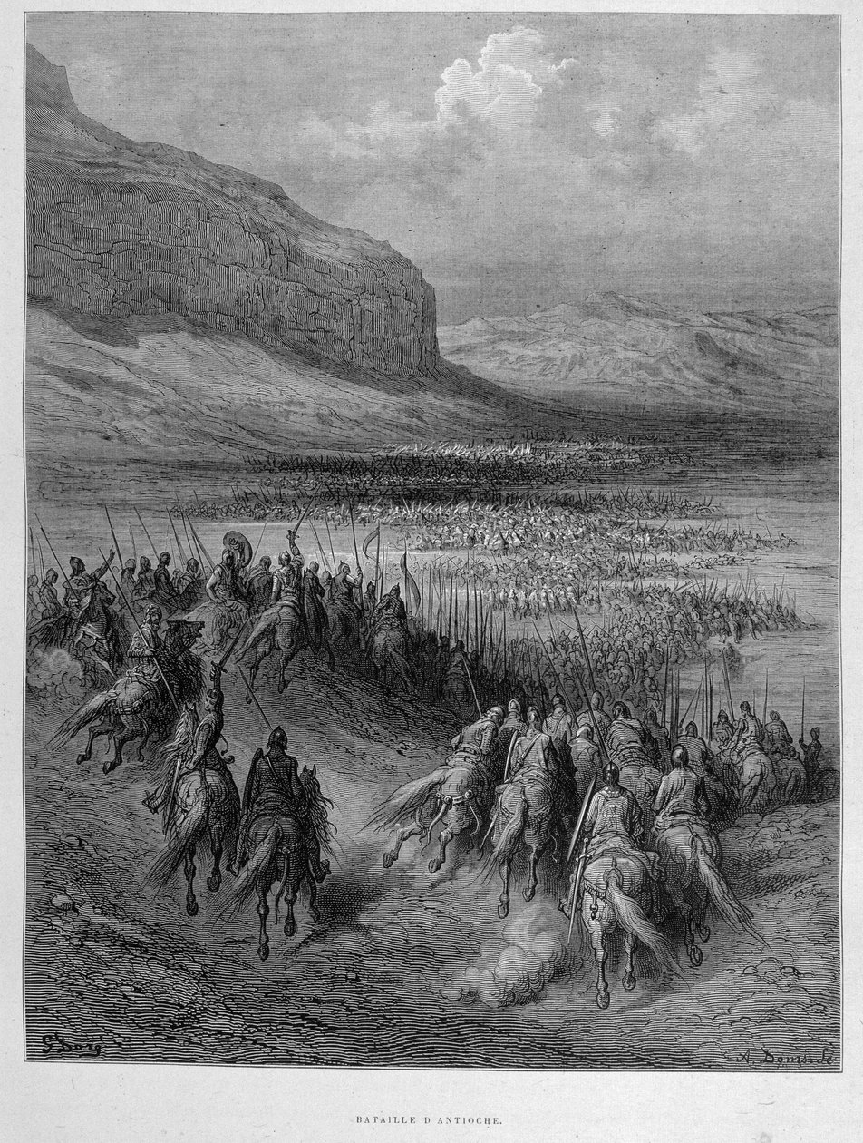 Battle of Antioch during the first crusade by Gustave Doré by Gustave Dore