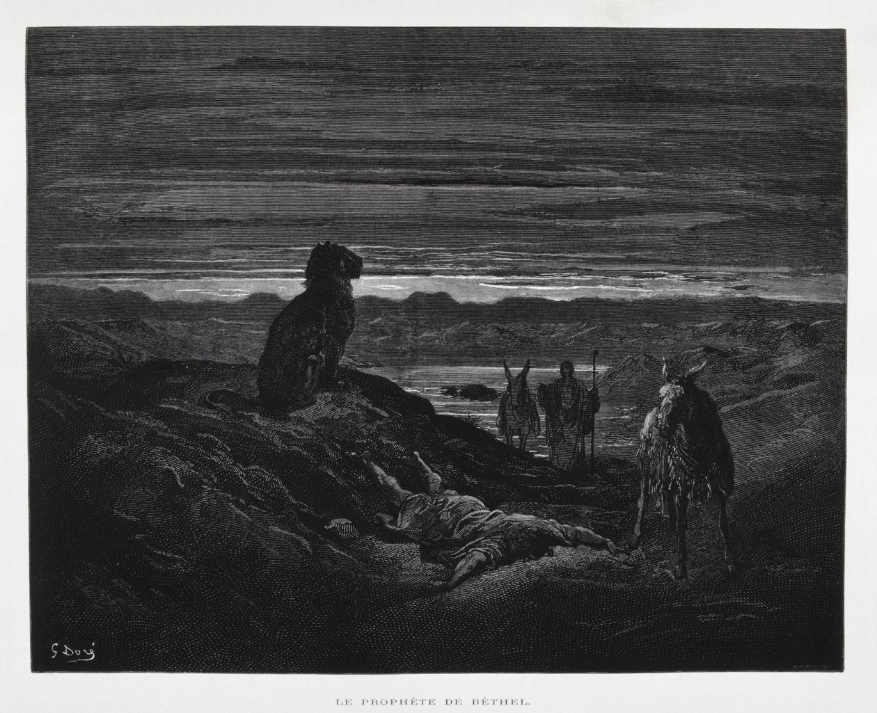 Death of the Prophet of Bethel, Illustration from the Dore Bible by Gustave Dore