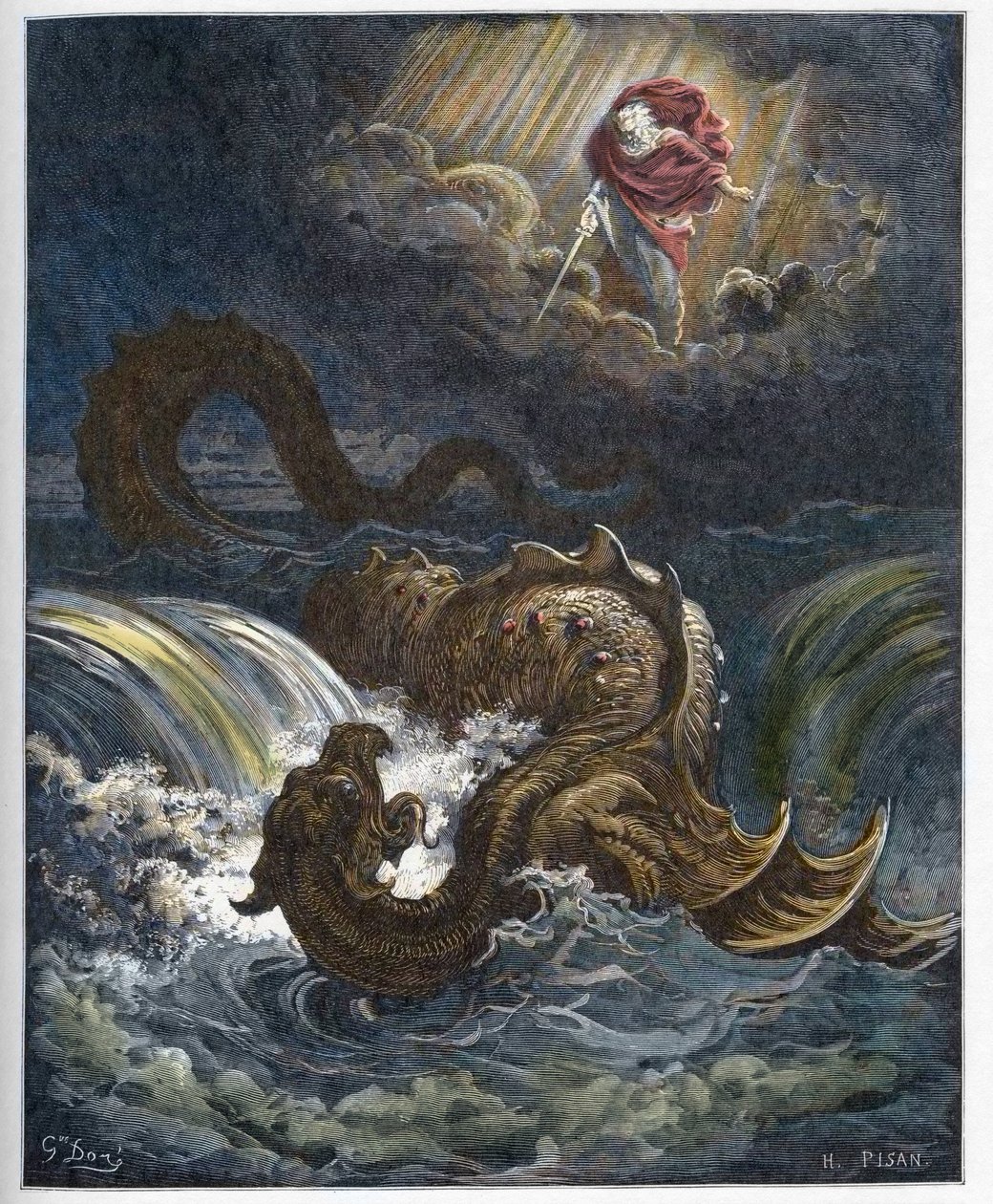 Destruction of Leviathan - Engraving in 