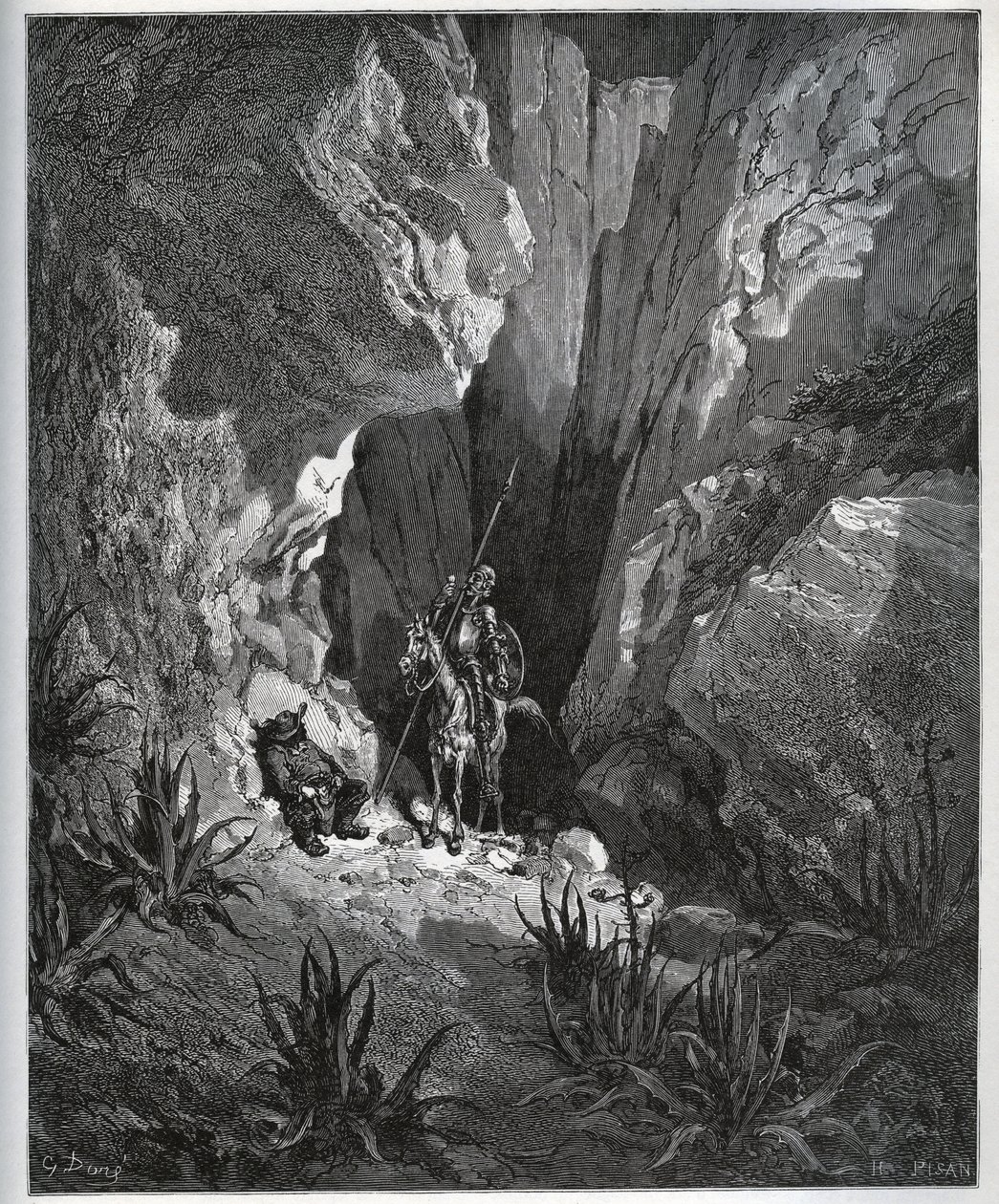 Don Quixote and Sancho Panza Find the Things of a Traveler - from 
