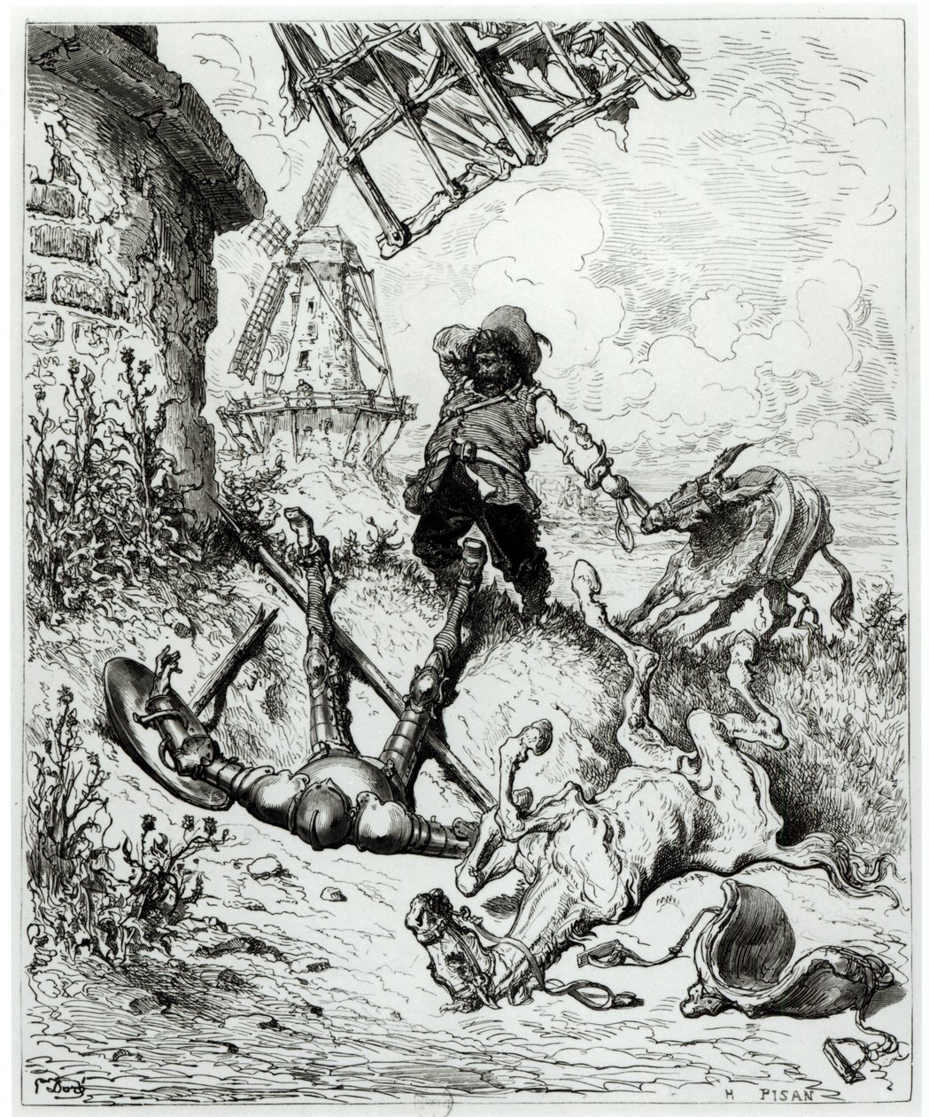 Don Quixote and the Windmills, from 