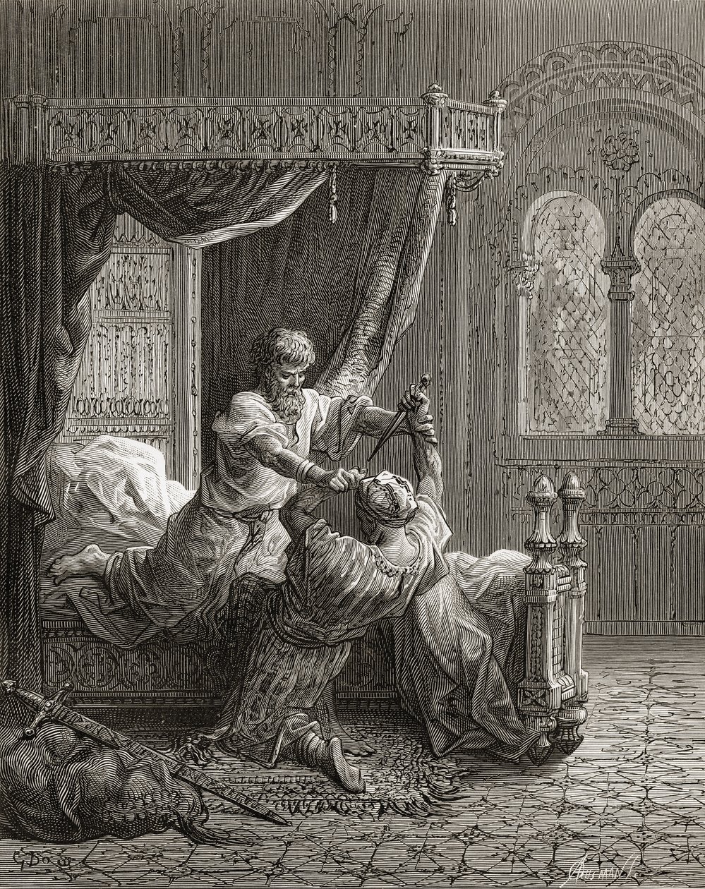 Edward I of England Kills His Would-Be Assassin, Illustration from 