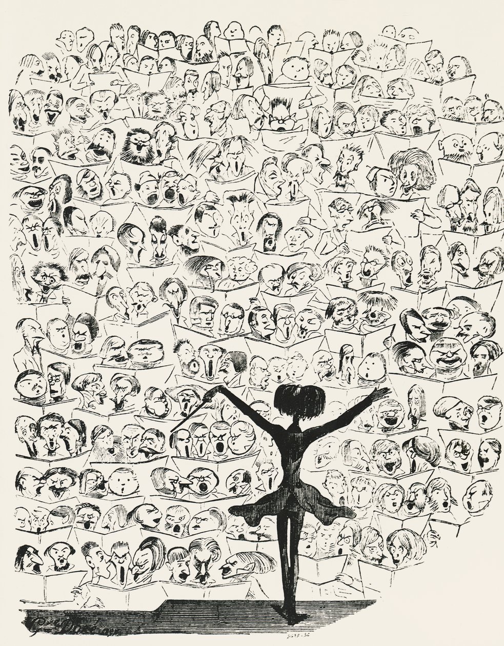 Hector Berlioz Conducting Concert At The Jardin D Hiver