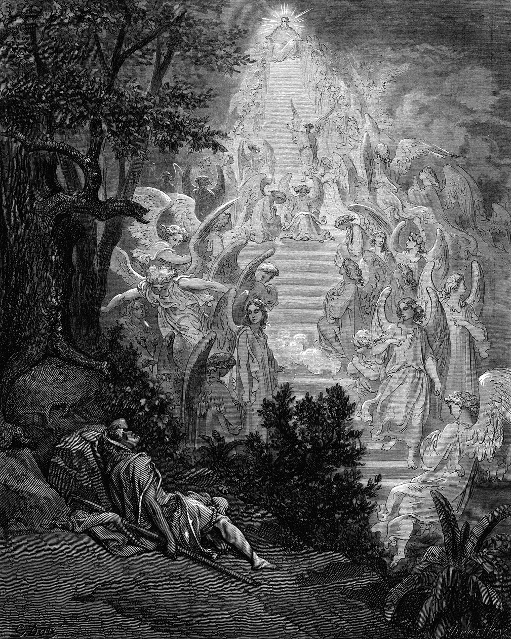 【１着でも送料無料】 of Dream Jacob's a at God with Heaven to Leading Stairway 書