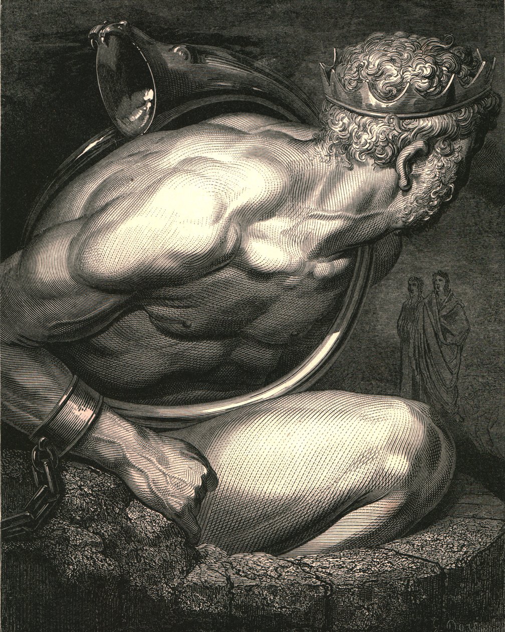 O senseless spirit! let thy horn for thee interpret by Gustave Dore