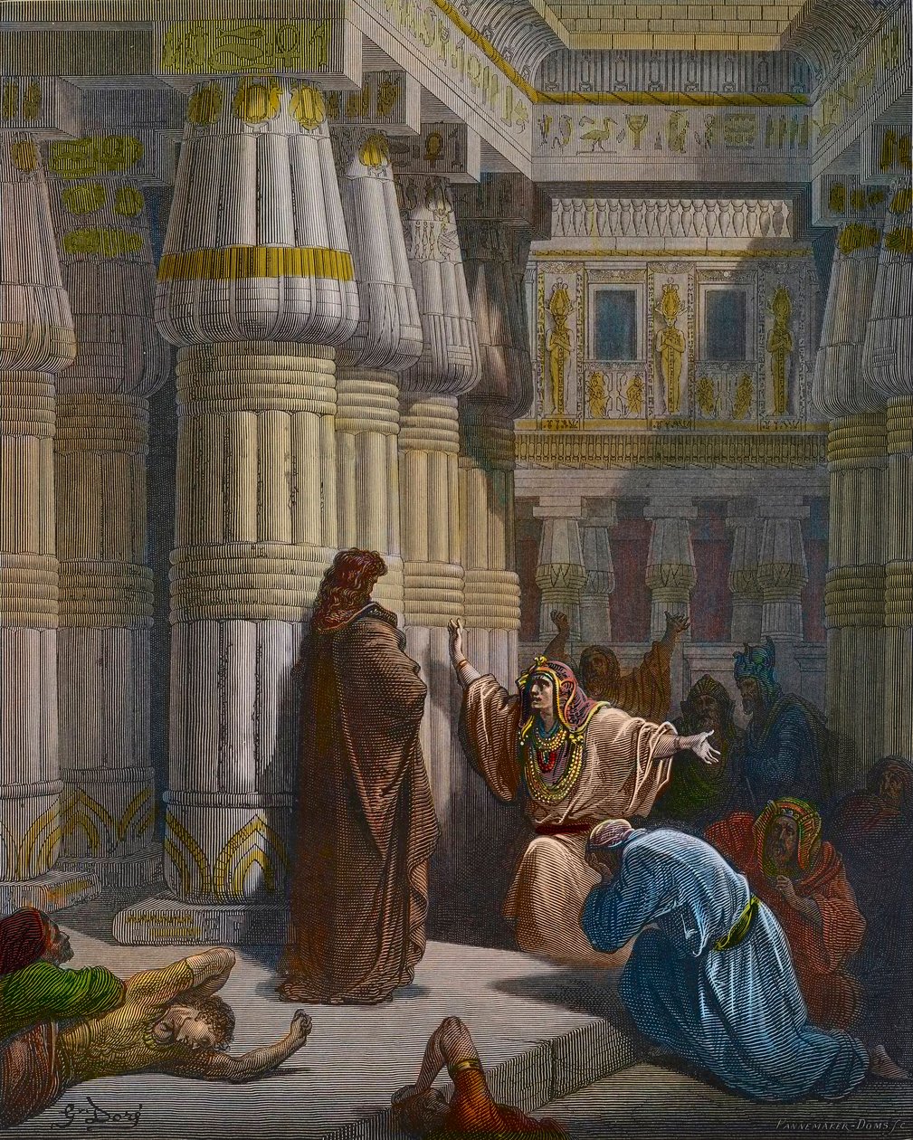 Pharaoh calling upon Moses by Gustave Dore