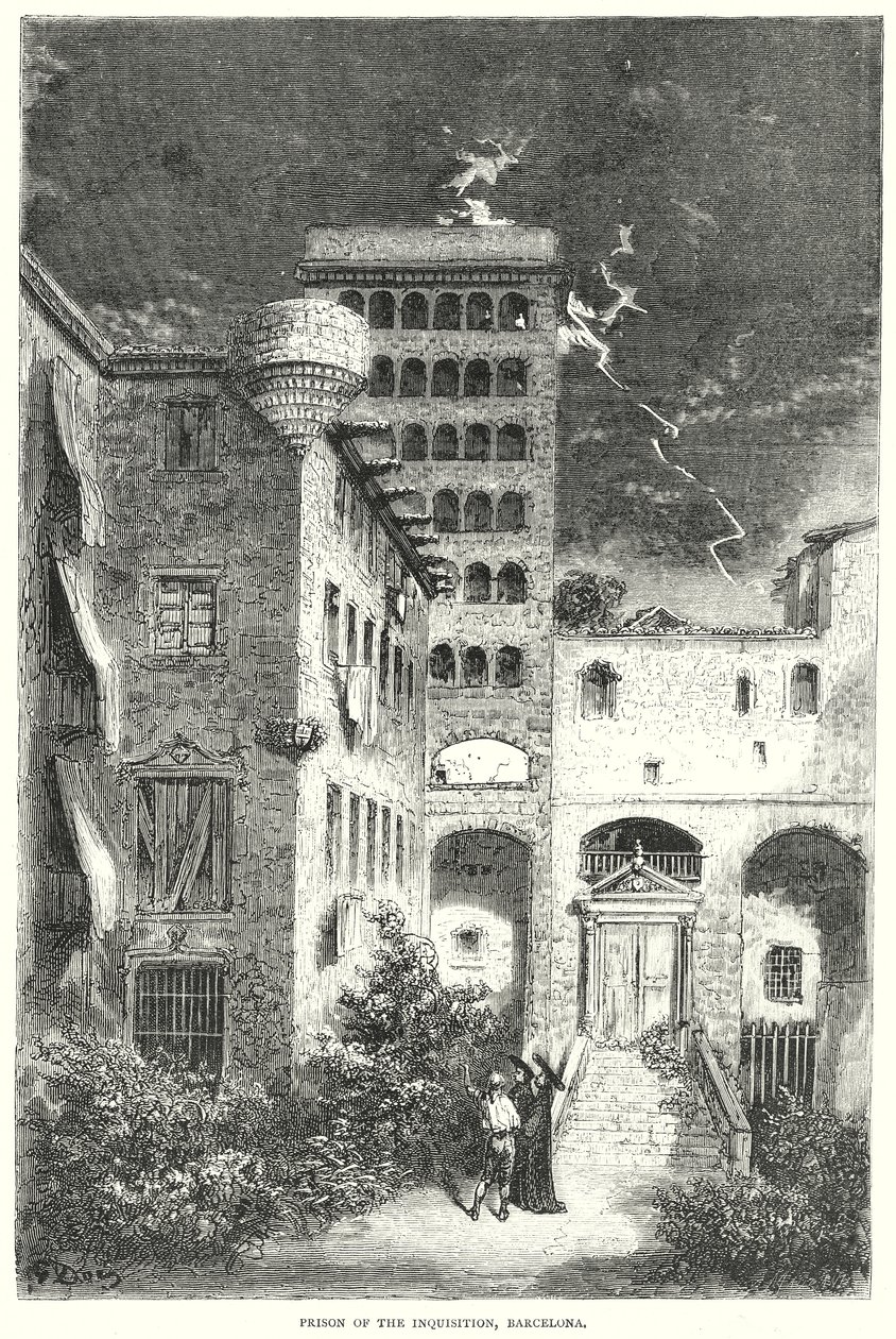 Prison of the Inquisition, Barcelona by Gustave Dore