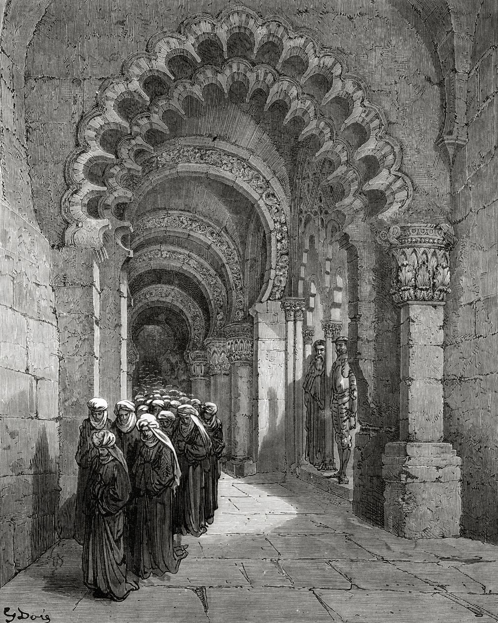 Procession of Damsels Mourning, from 