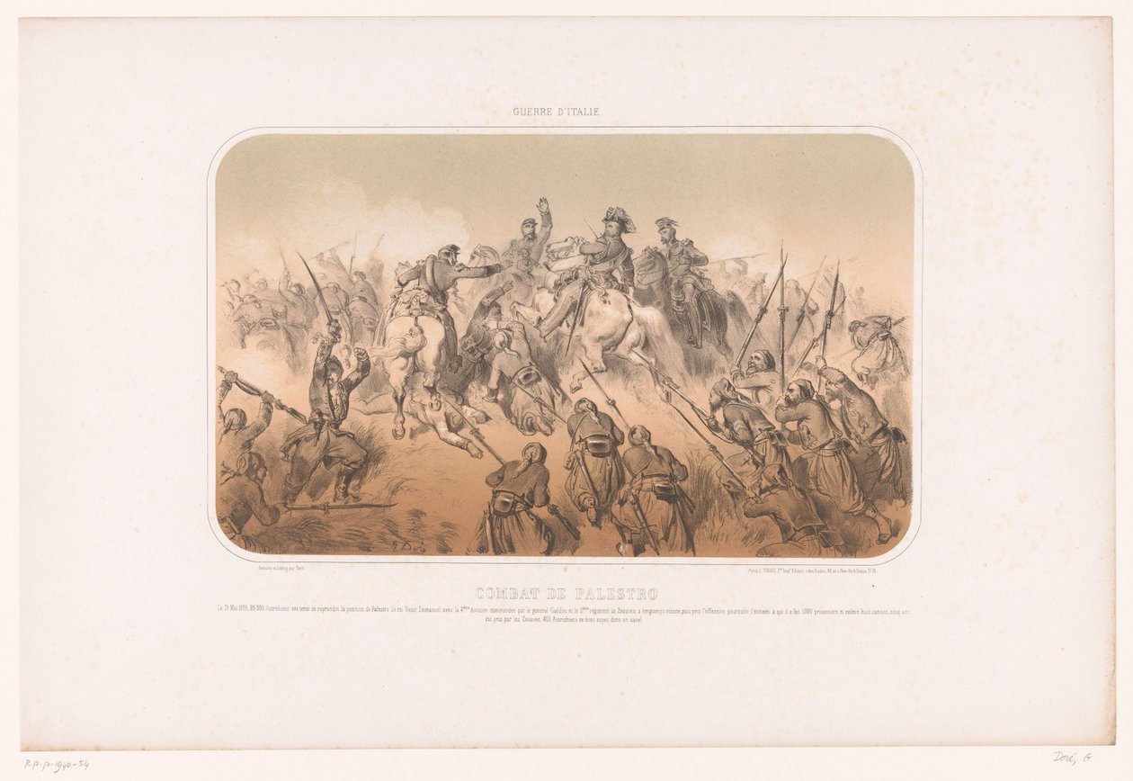 Battle of Palestro (series: Italian Campaign) by Gustave Dore