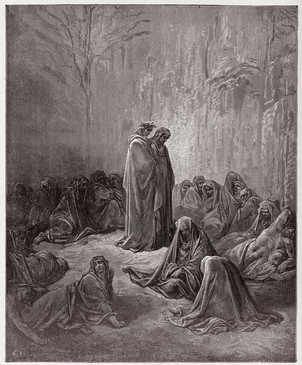 The Divine Comedy, Purgatorio, Canto 13: The souls of the envious - by Dante Alighieri - Illustration by Gustave Dore by Gustave Dore
