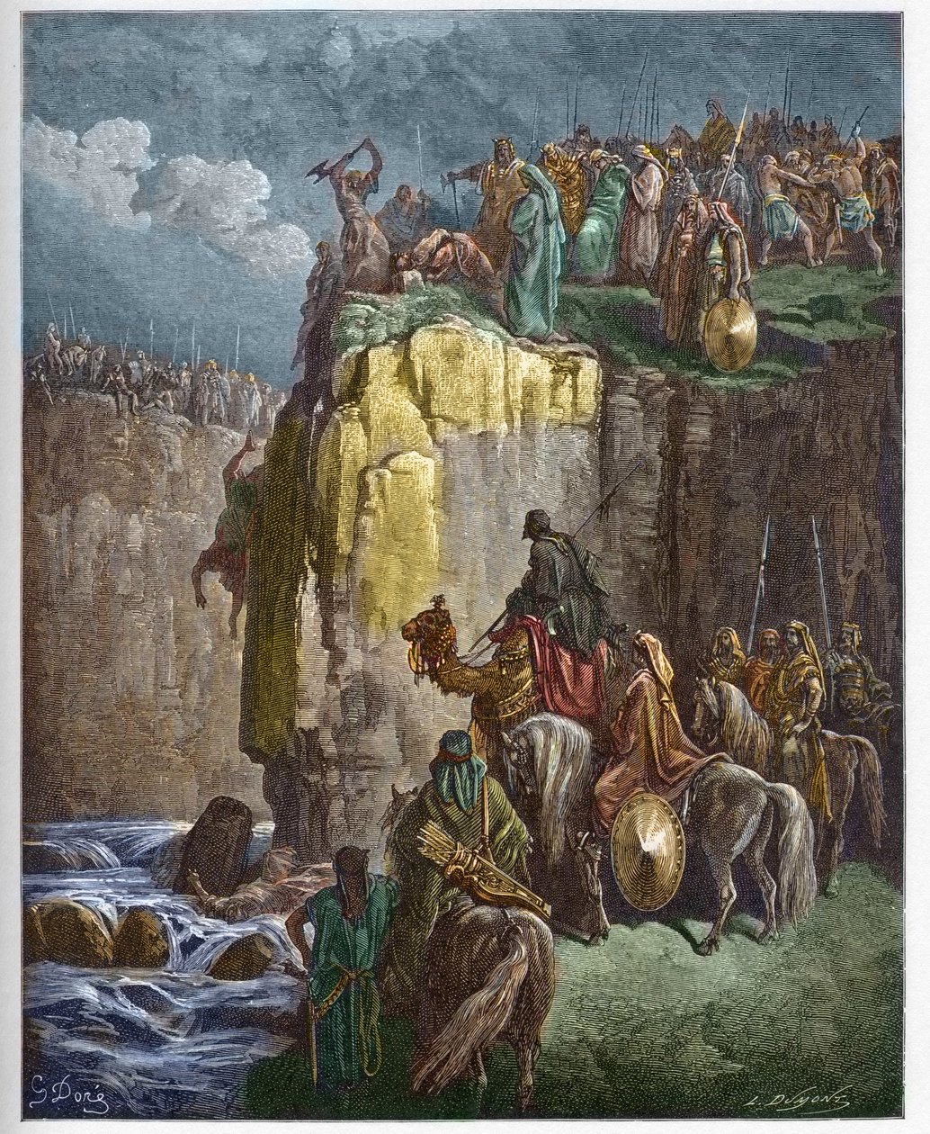 The Slaughter of the Prophets of Baal - engraving in 