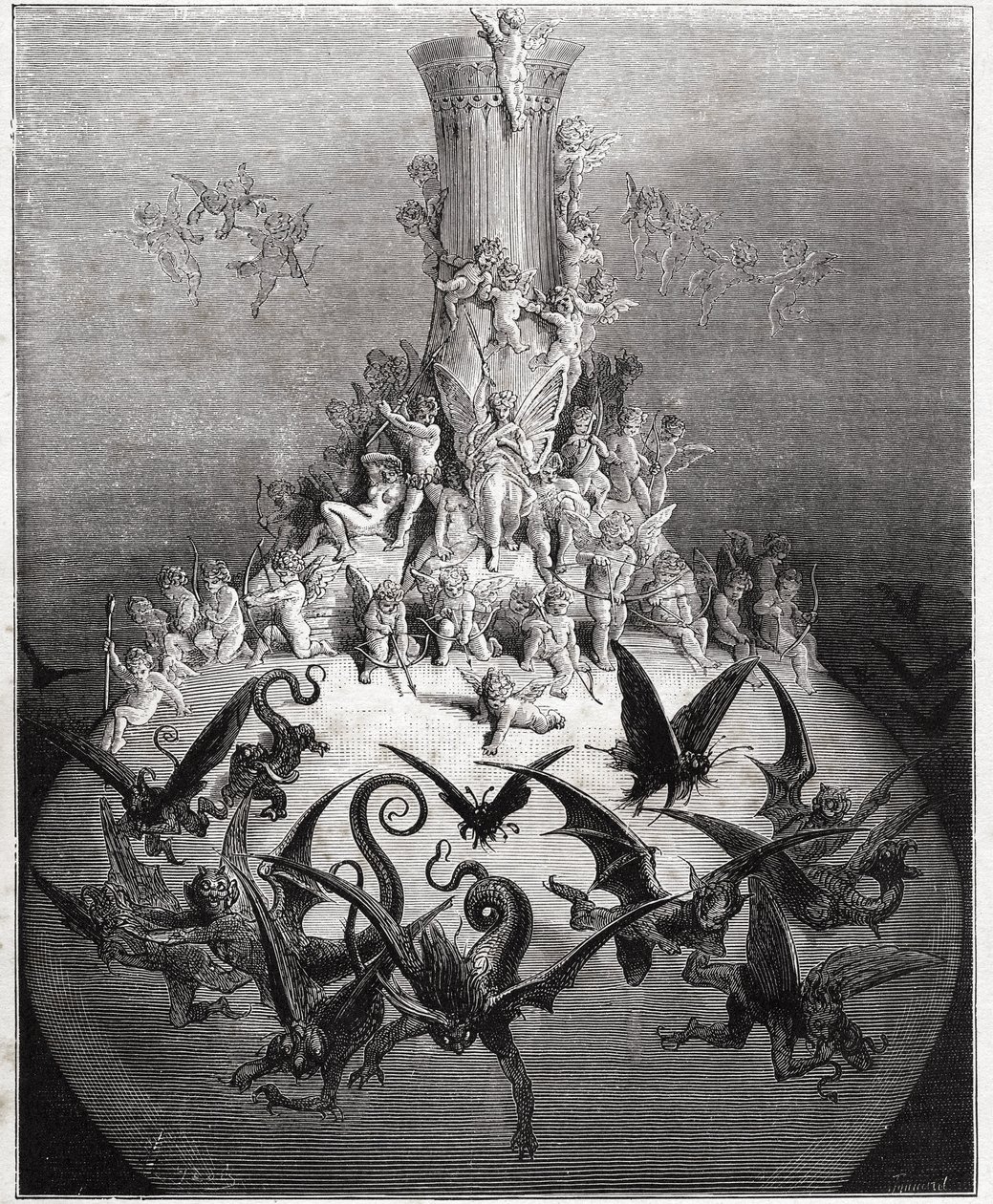 The Divine Bottle, Pantagruel by Gustave Dore