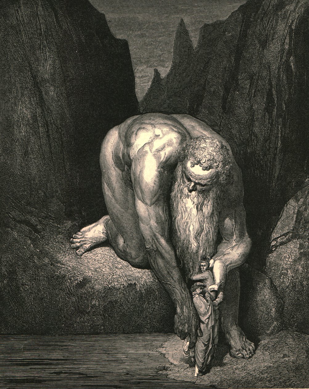 Yet in the abyss, that Lucifer with Judas low ingulfs, lightly he placed us