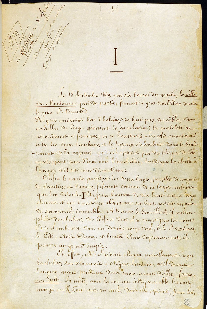 First page of the manuscript of 